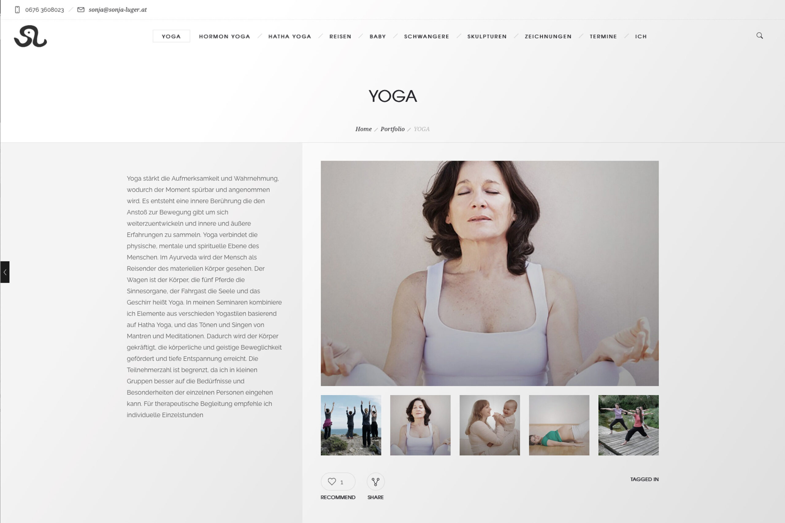 EggDesign I Sonja Luger Yoga I Website